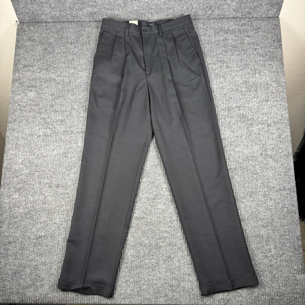 Dockers Dress Pant Mens 34x34 Classic Fit Pleated Stain Repellant Cuffed NEW